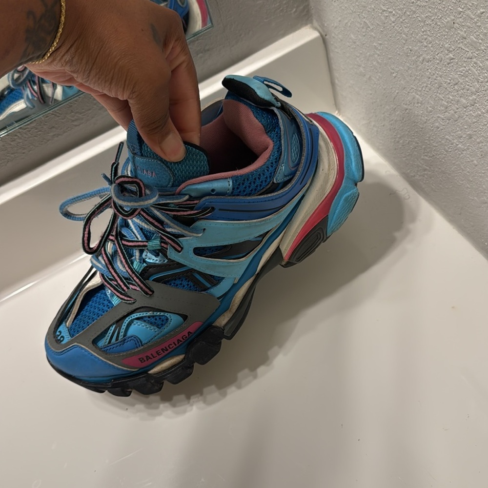 Balenciaga Track Runner Blue / Pink - Picture 3 of 4